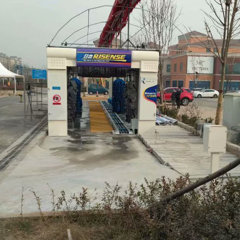 17580*3800*3440mm Ολικής Αυτοματοποιημένης Εξπρές σήραγγας πλύσης αυτοκινήτων με 14 βούρτσες και στεγνωτήρα αέρα
